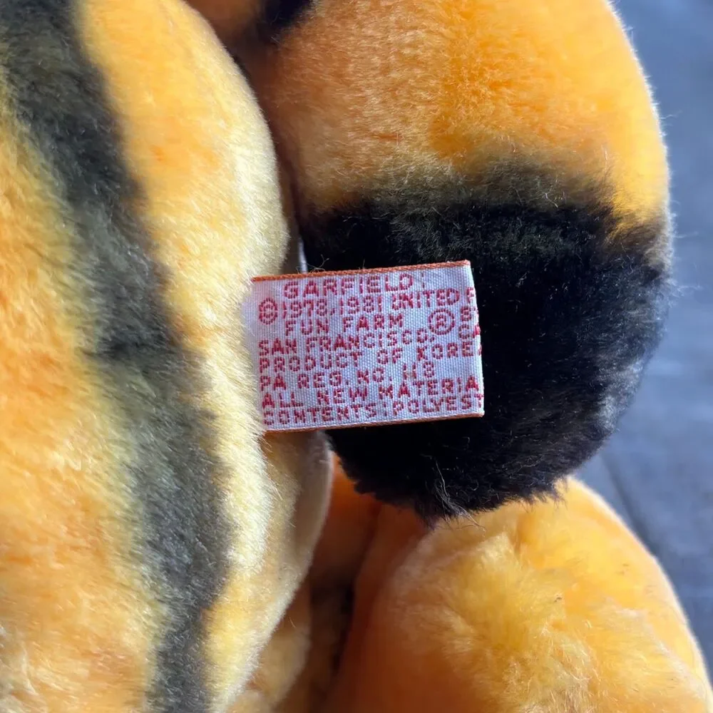 Garfield 1978-1981 Fun Farm Plush Toy 11” Sitting Vintage Stuffed Soft Toy